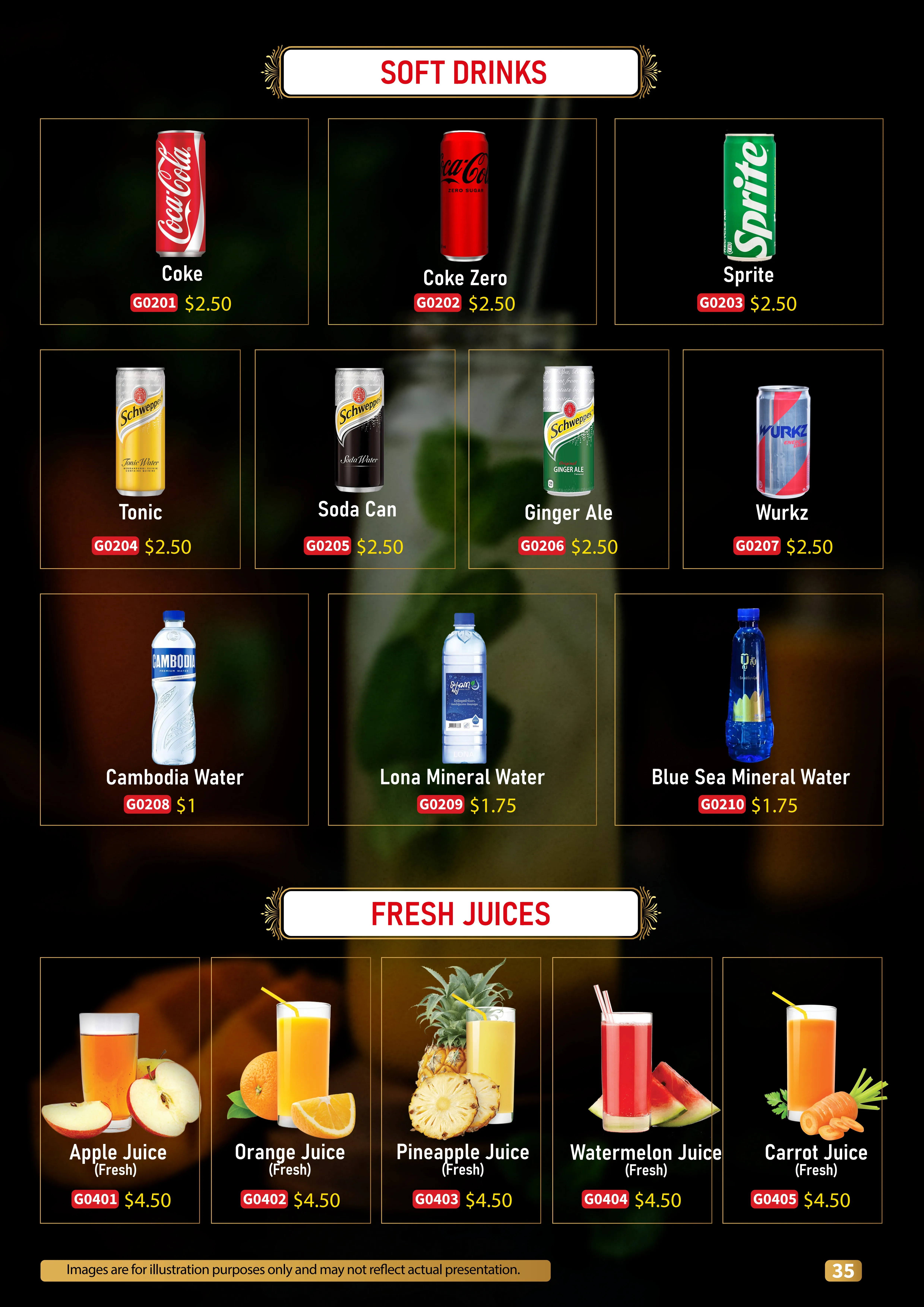 Drinks Menu 1